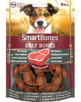 SmartBones Beef Bones Mini 8 ks kousací kosti pro malé psy