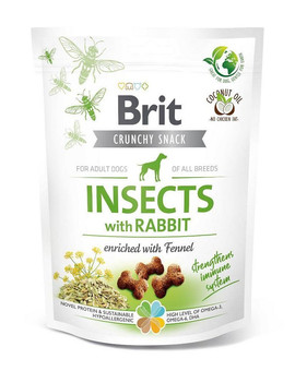 BRIT Care Dog Crunchy Cracker Insects with Rabbit enriched with Fennel 200g