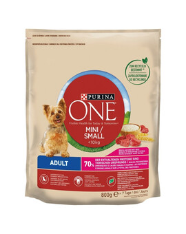 PURINA ONE Mini / Small bohaté na hovězí s rýží pro malá plemena 800 g
