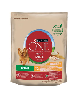 PURINA ONE Mini / Small Active Chicken & Rice 800g