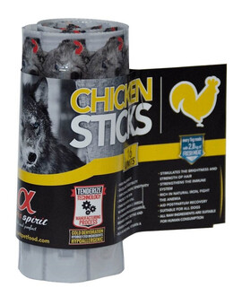 ALPHA SPIRIT Dog Chicken Sticks Ristra 160 g