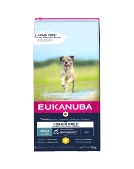 EUKANUBA Adult Small & Medium Grain Free Chicken 12 kg
