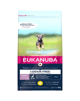 EUKANUBA Puppy Small & Medium Grain Free Chicken 3 kg