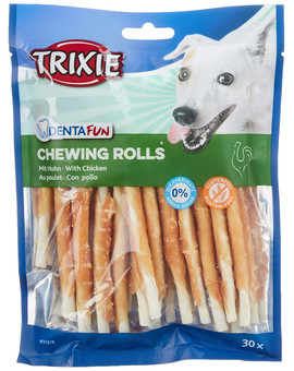TRIXIE Tyčinky žvýkací Denta Fun kuřecí maso 12 cm. 30 ks/240 g