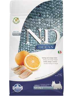 FARMINA N&D Ocean canine Herring & Orange Adult Mini pro dospělé psy malých plemen 800 g