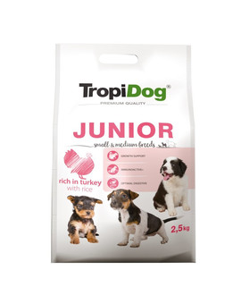 TROPIDOG Premium Junior S&M Turkey&Rice 2,5kg