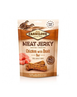 CARNILOVE Dog Chicken & Quail Meat Jerky Bar 100g x 12ks
