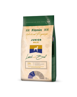 FITMIN Dog Nutritional Programme Maxi Junior Lamb&Beef 12 kg pro štěňata velkých plemen