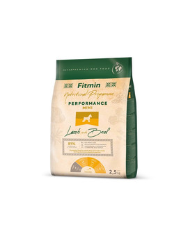 FITMIN Dog Nutritional Programme Mini Performance Lamb&Beef 2,5 kg pro dospělé psy malých plemen s velmi vysokou aktivitou