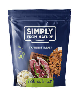 SIMPLY FROM NATURE Tréninkové pamlsky s kachním masem a banány 300 g