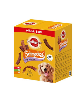 PEDIGREE Mega Box Schmackos hovězí, drůbeží a jehněčí 790 g