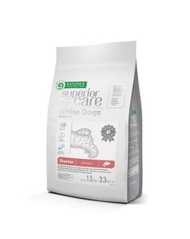 NATURES PROTECTION Superior Care Dog Dry White Dogs Starter Grain Free Salmon 1,5 kg