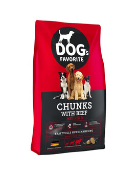 HAPPY DOG Dogs Favorit Chunks with Beef 15 kg