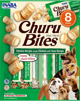 INABA Churu Bite Chicken 8x12g kuřecí a tuňákové wrapy pro psy