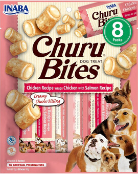INABA Churu Bite Chicken 8x12g s kuřecím masem a lososem