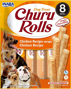 INABA Churu Rolls Chicken 8x12g s kuřecím masem