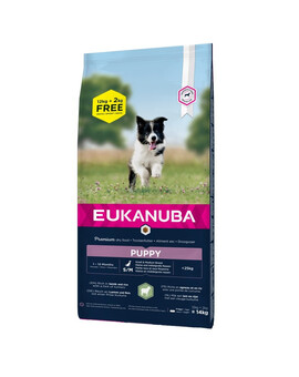 EUKANUBA Puppy Small & Medium Breed Lamb 12 + 2 kg ZDARMA
