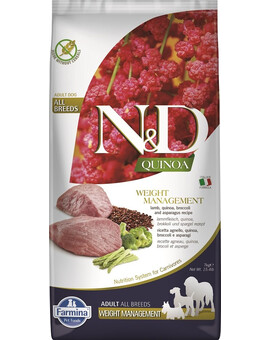 N&D GrainFree Quinoa Dog Weight Management Lamb & Broccoli 7 kg