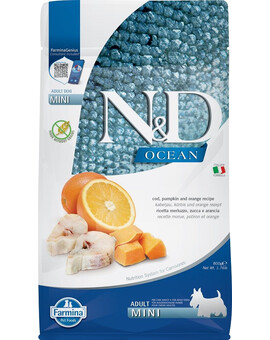 N&D Ocean Adult Mini Codfish & Pumpkin & Orange 800 g