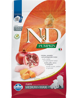 N&D Pumpkin Dog Puppy M/L Chicken & Pomegranate 2.5 kg