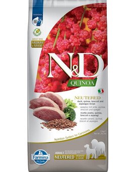 FARMINA N&D Quinoa Dog Neutered Adult Madium & Maxi duck, broccoli 12kg