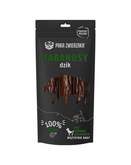PAKA ZWIERZAKA Kabanos s divočákem pro psy 3ks