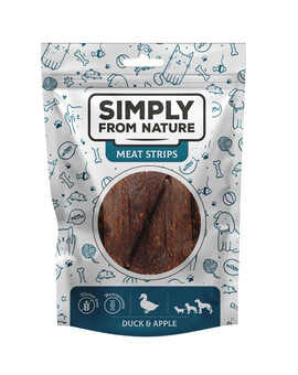 SIMPLY FROM NATURE Meat Strips Kachní stripsy s jablkem pro psy 80 g