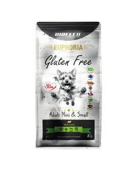BIOFEED EUPHORIA Gluten Free s jehněčím pro psy malých a malých plemen 12 kg