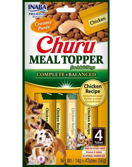 INABA Dog Meal Topper Chicken 4x14 g krémová kuřecí přísada do krmiva pro psy