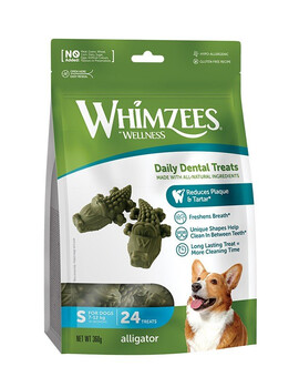 WHIMZEES Dentální pamlsky Aligator S 24 ks