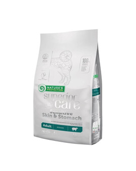 NATURES PROTECTION Superior Care Sensitive Skin&Stomach Lamb Adult All Breeds 1,5 kg s jehněčím masem pro psy s citlivou kůží a trávicím systémem