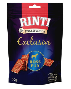 RINTI Singlefleisch Exclusive Snack Koňské maso 50 g