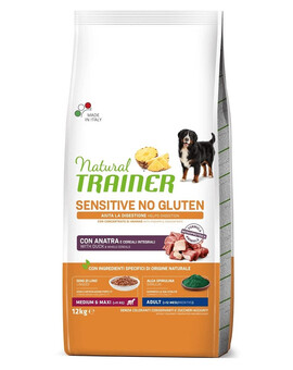 TRAINER Natural Sensitive No Gluten Medium Maxi Adult s kachnou 12 kg