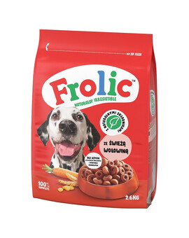 FROLIC Naturally Irresistible 2,6 kg poloměkké krmivo pro psy s čerstvým hovězím masem