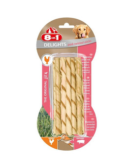8IN1 Pamlsek Delights párek Twisted Sticks 10 ks
