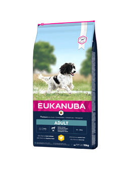 EUKANUBA Active Adult Medium Breeds Chicken bohatá na čerstvé kuře 15 kg