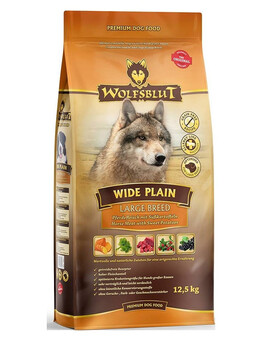 WOLFSBLUT Wide Plain Large Breed Adult suché krmivo pro alergické psy velkých plemen s koňským masem a sladkými bramborami 12,5 kg