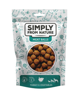SIMPLY FROM NATURE Krůtí kuličky se zeleninou pro psy 80 g