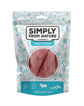 SIMPLY FROM NATURE Meat Strips Skopové  s rýží pro psy 80 g