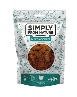 SIMPLY FROM NATURE Meat Noodles Krůtí rolky pro psy 80 g