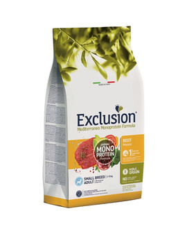 EXCLUSION MonoProtein Noble Grain small breeds dogs hovězí krmivo pro malá plemena 2 kg