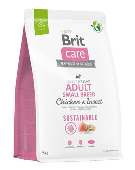 BRIT Care Dog Sustainable Adult Small Breed s kuřecím masem a hmyzem 3 kg