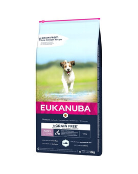 EUKANUBA Puppy & Junior Small & Medium Grain Free Ocean Fish 12 kg