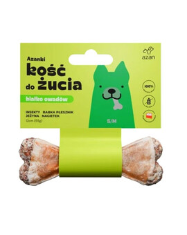 AZANKI Kost s hmyzem a ostružinami pro psa S/M 12cm