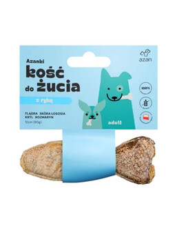AZANKI Kost s platýsem pro psa 12cm