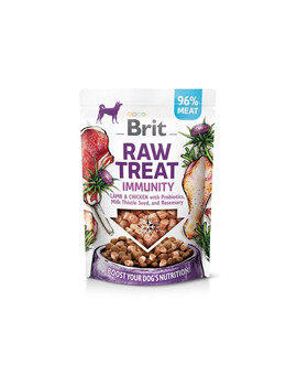 BRIT Raw Treat Freeze Dried Immunity 40 g mrazem sušená jehněčí a kuřecí pochoutka s probiotiky pro psy