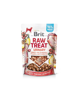 BRIT Raw Treat Freeze Dried Urinary 40 g mrazem sušená krůtí pochoutka s probiotiky pro psy
