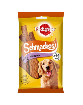 PEDIGREE Schmackos Multi Mix 86 g pamlsky ve formě proužků pro psy s hovězím masem
