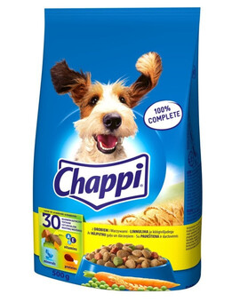 CHAPPI 500 g - suché krmivo pro psy s drůbeží a zeleninou