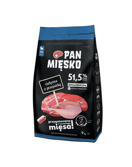 PAN MIĘSKO s telecím masem a křepelkou  9 kg pro velká plemena